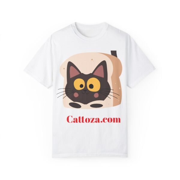 Cute Cat & Heart Unisex T-Shirt - 'Be Mine' Design - Image 2