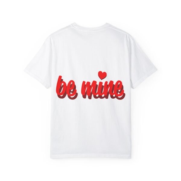 Cute Cat & Heart Unisex T-Shirt - 'Be Mine' Design - Image 3