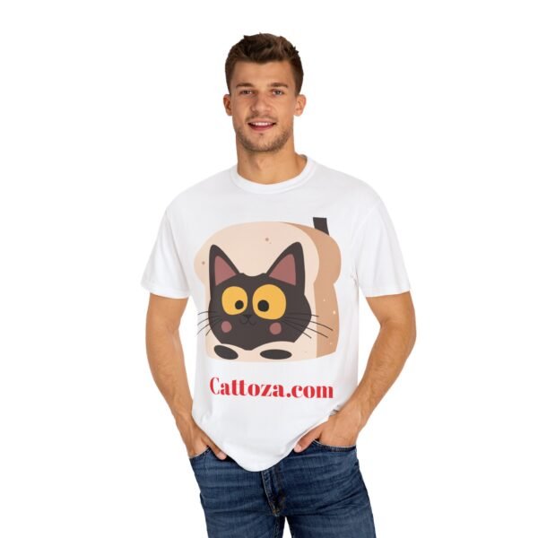 Cute Cat & Heart Unisex T-Shirt - 'Be Mine' Design - Image 5